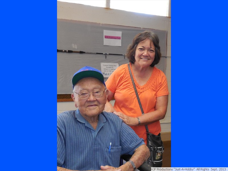 Eileen and her dad. Mr. Oshiro celebrated his centennial on Aug. 18, 2013