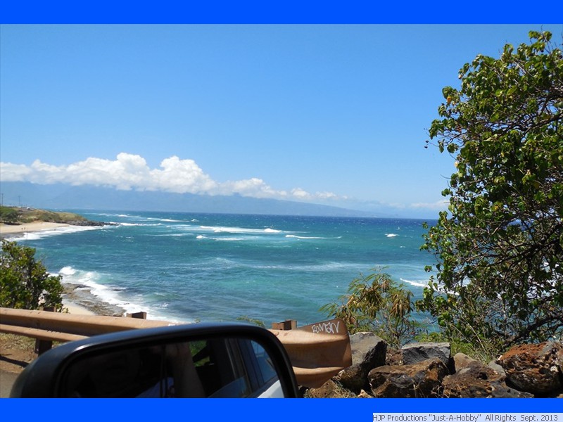 Ho'okipa Beach Park, looking towards West Maui Mt.