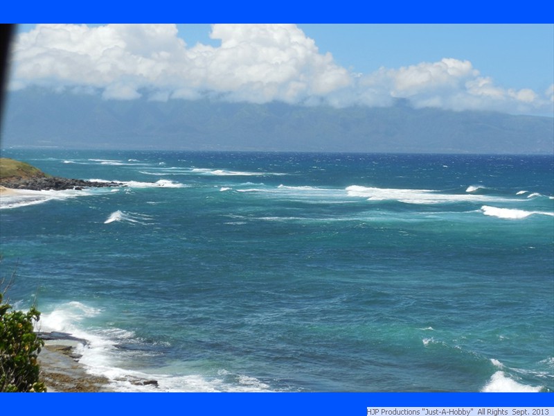 Ho'okipa Beach Park, looking towards West Maui Mt.