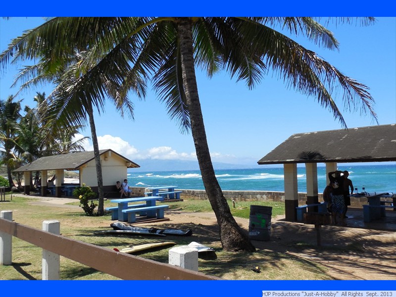 Ho'okipa Beach Park, looking towards West Maui Mt.