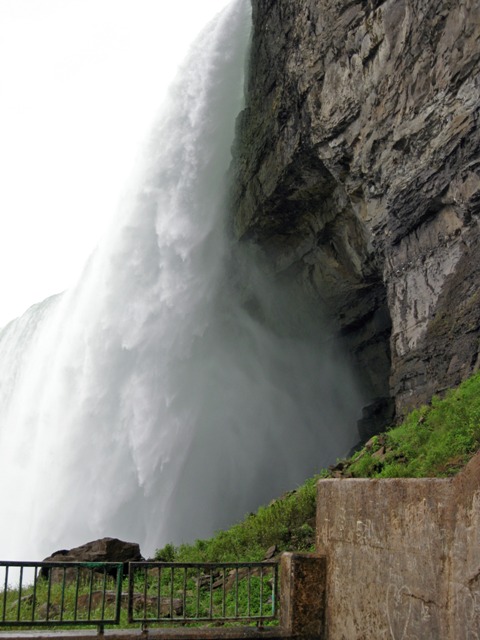 View from behind the falls